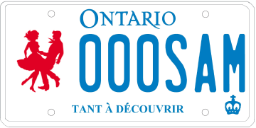 Illustration d’une plaque d’immatriculation - Ontario Square and Round Dance Federation