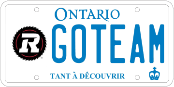 Illustration d’une plaque d’immatriculation - Rouge et Noir d’Ottawa