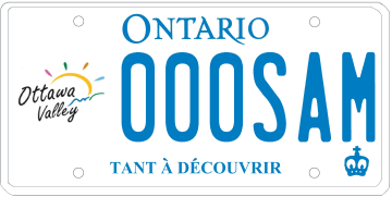 Illustration d’une plaque d’immatriculation - Terrain d’Aventure de la Vallée d’Ottawa