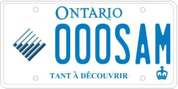 Illustration d’une plaque d’immatriculation - Ordre des ingénieurs de l’Ontario