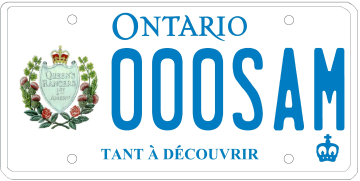 Illustration d’une plaque d’immatriculation - Queen's York Rangers