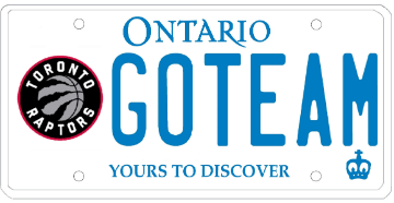 Illustration of Licence Plate — Toronto Raptors