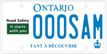 Illustration d’une plaque d’immatriculation - Sécurité routière