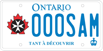 Illustration d’une plaque d’immatriculation - Ambulance Saint-Jean