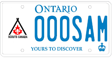 Illustration of Licence Plate — Scouts of Canada