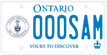 Illustration of Licence Plate — University of Toronto