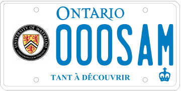 Illustration d’une plaque d’immatriculation - Université de Waterloo