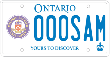 Illustration of Licence Plate — Wilfrid Laurier University