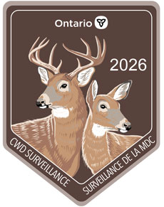 2026 crest for the Ministry of Natural Resources chronic wasting disease surveillance