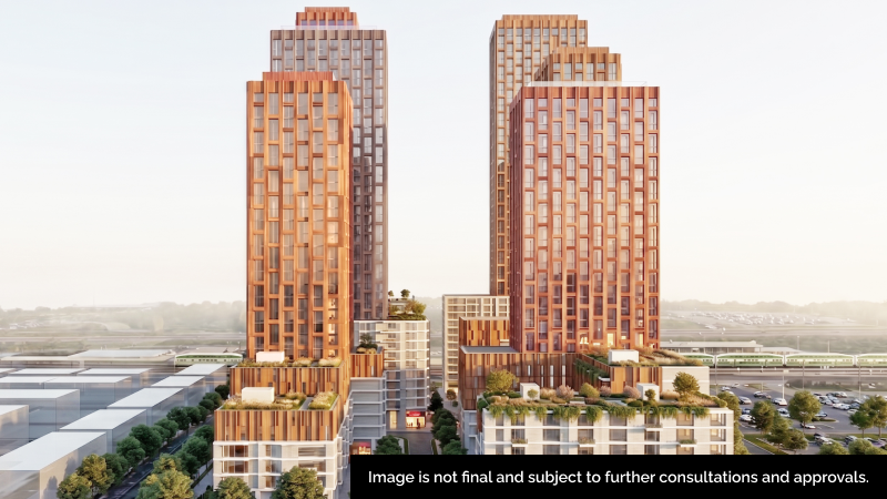 Conceptual design of the proposed Aldershot transit-oriented community.