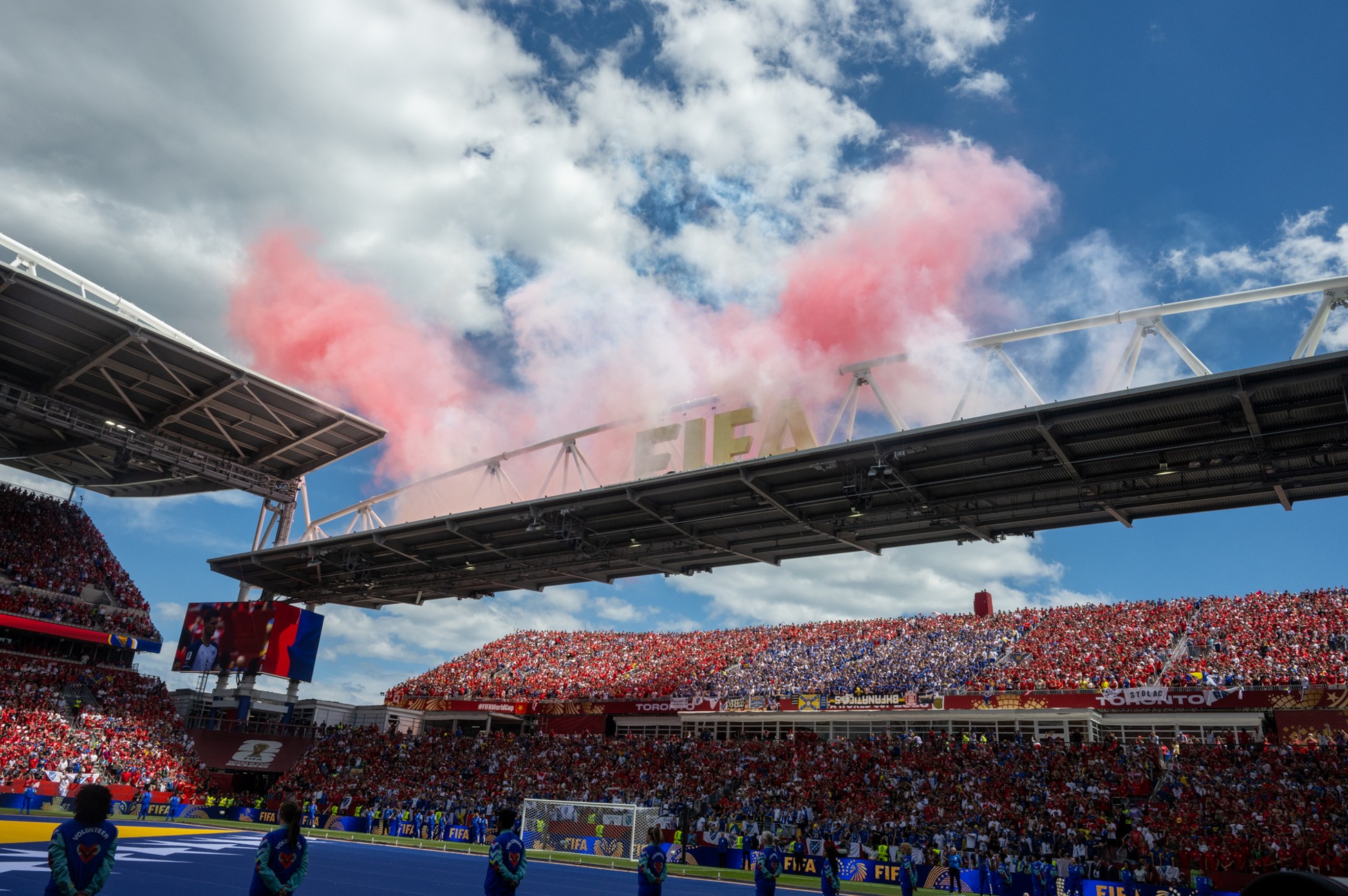 Fans at Toronto Stadium during the opening ceremony
