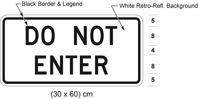Illustration of tab sign with text DO NOT ENTER .