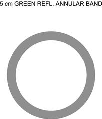 Illustration of green circular permissive symbol.