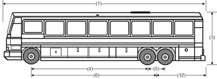 Illustration of Designated Bus or Recreational Vehicle 2, an inter-city bus or recreational vehicle, as described below.