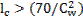 Image of graphic: l subscript c > (70/(C subscript w) squared).