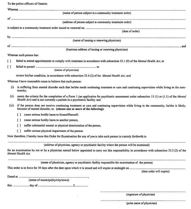 health ontario 42 mental form Ontario.ca Document  Law  View English